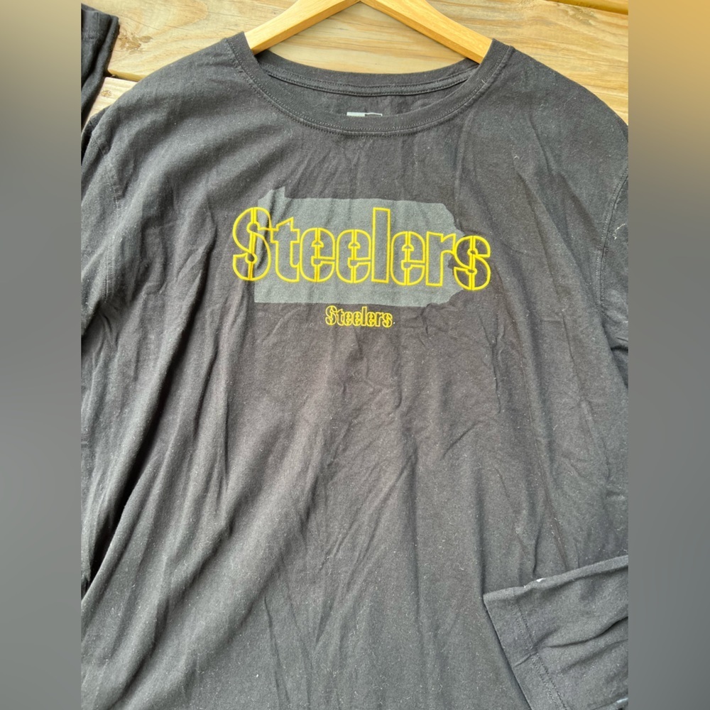 New Era Pittsburgh Steelers black long sleeve top - Mens Extra Large - Picture 4 of 8